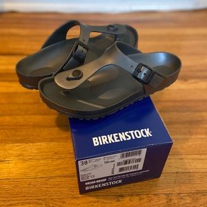Birkenstock Gizeh EVA sandals in Anthracite, size US 7 - worn twice, like new